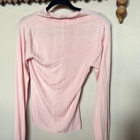 Elegant Pink Long Sleeve Top - Picture 4 of 5